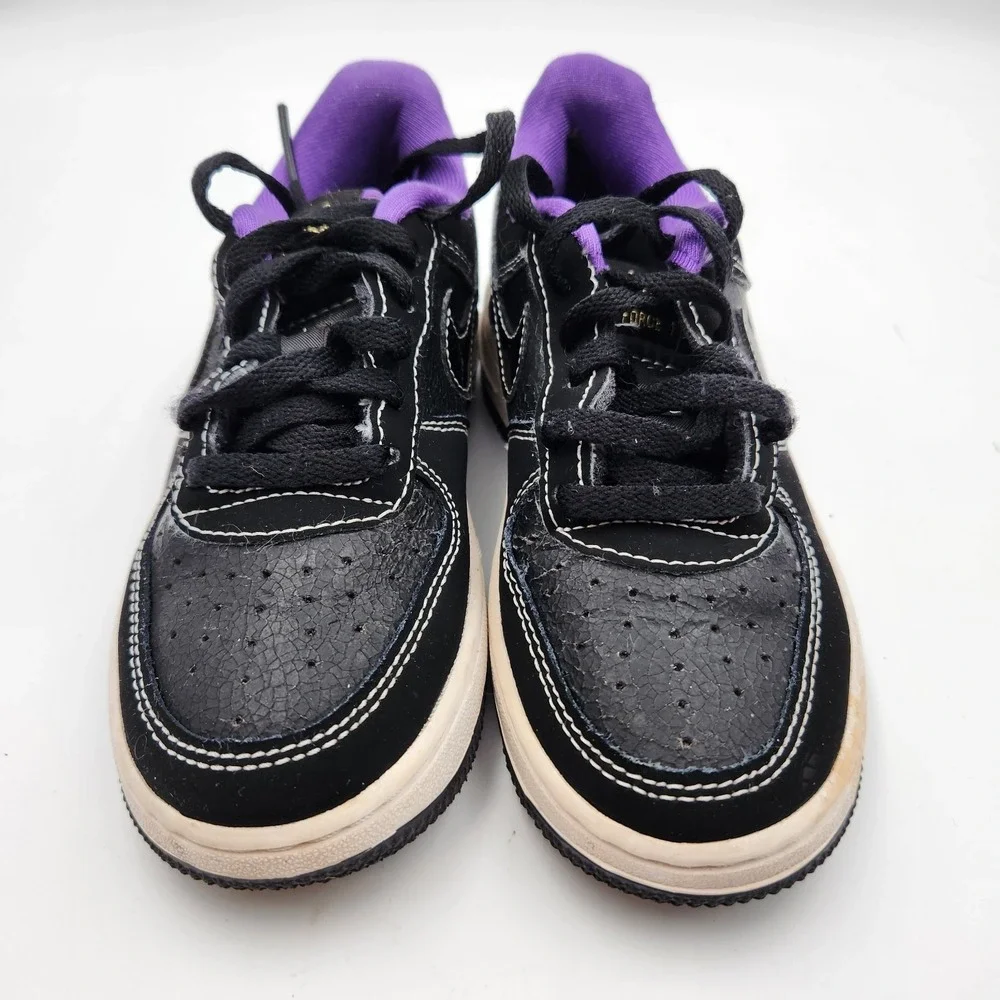 Nike Force 1 LV8 PS DQ0301-001 Kids 11 Sneakers Black Iron Gray Athletic‎ Shoes